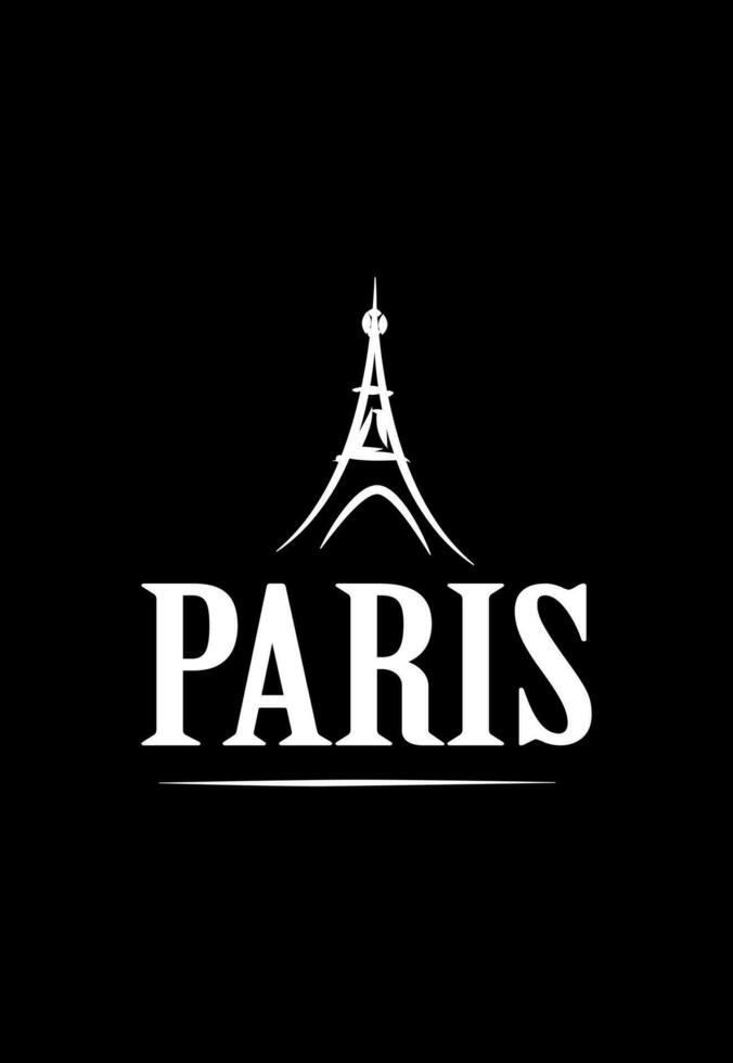 París ciudad firmar vector y ilustración