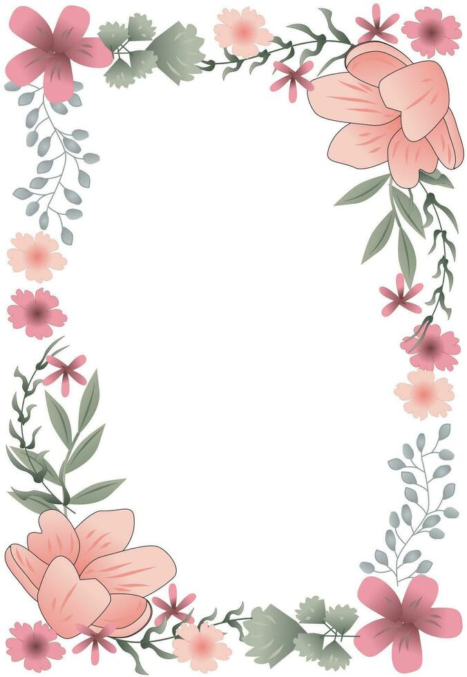 Floral Decorative Ornament Frame and Border Vector
