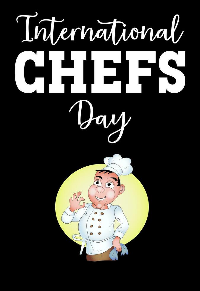 International Chefs Day Sign vector