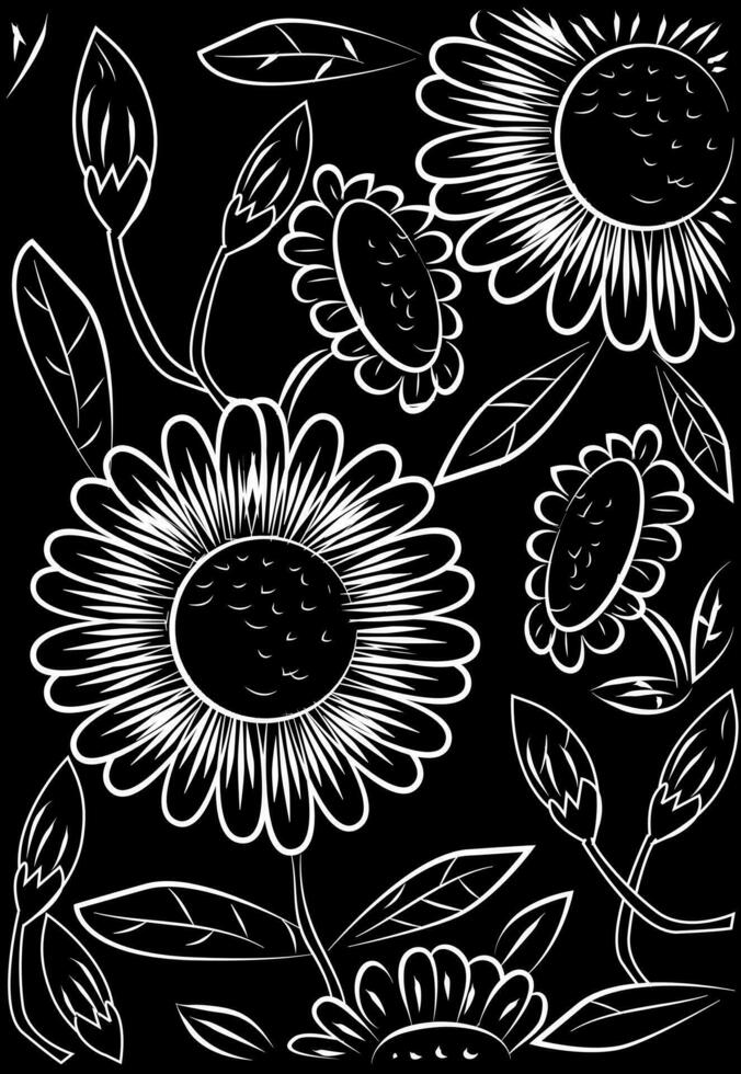 adornos decorativos florales vector