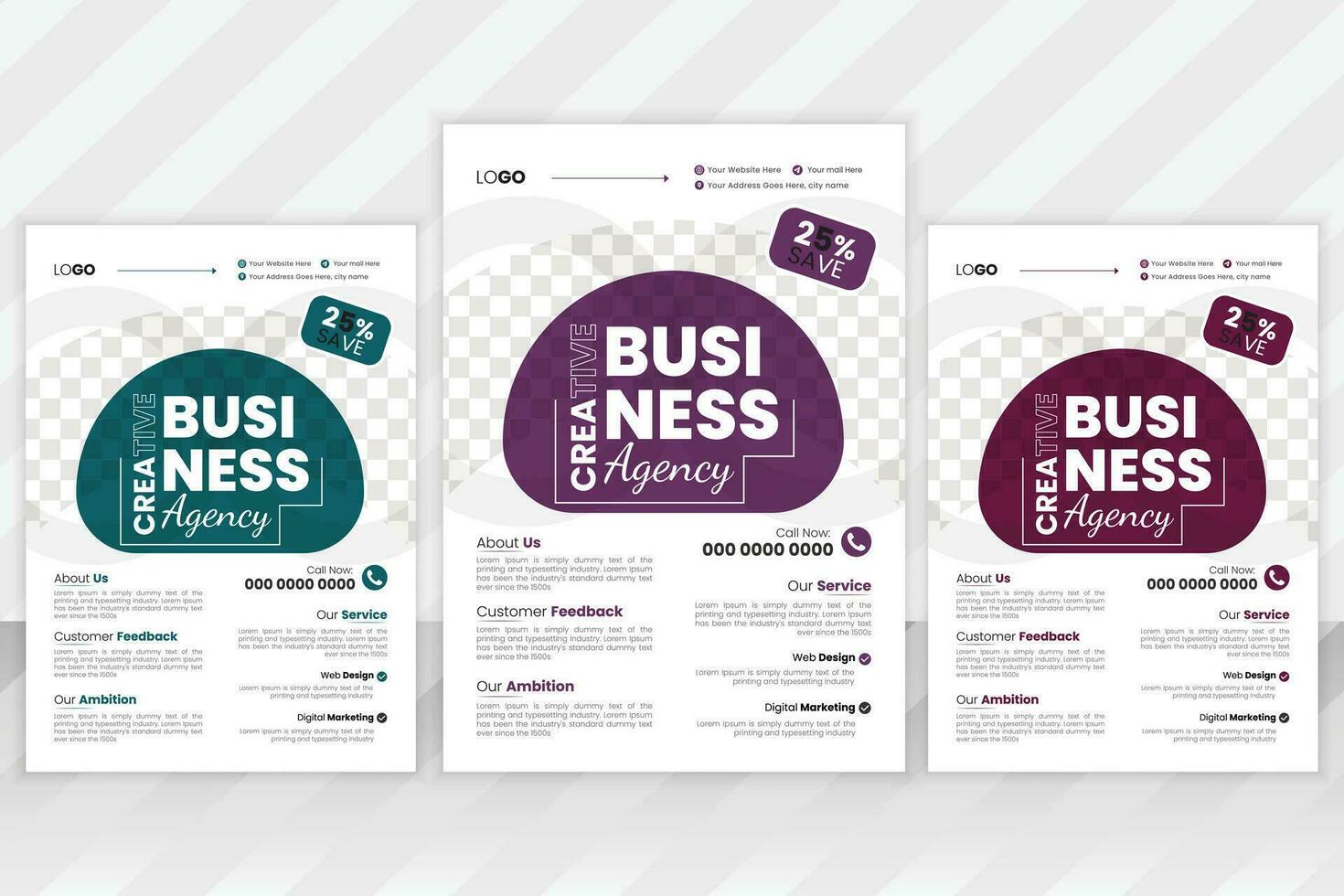 Creative Corporate and Business Flyer Brochure Template Design, abstract business flyer, and vector template design.