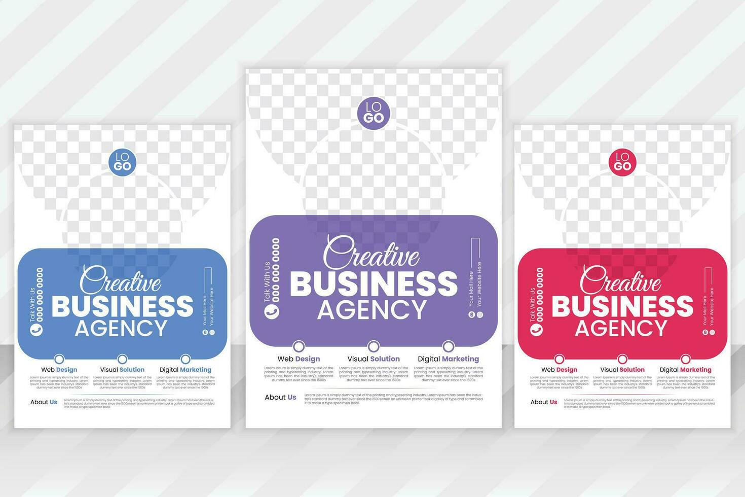 Creative Corporate and Business Flyer Brochure Template Design, abstract business flyer, and vector template design.