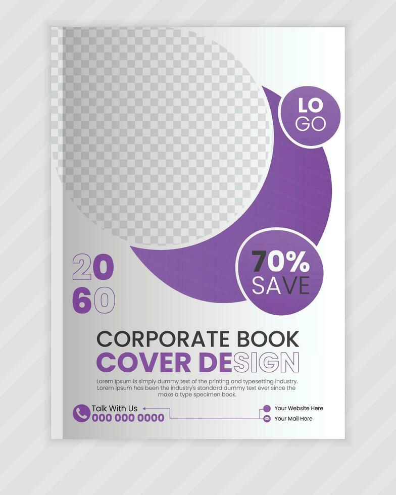 Vector corporate book cover design template and annual report design template