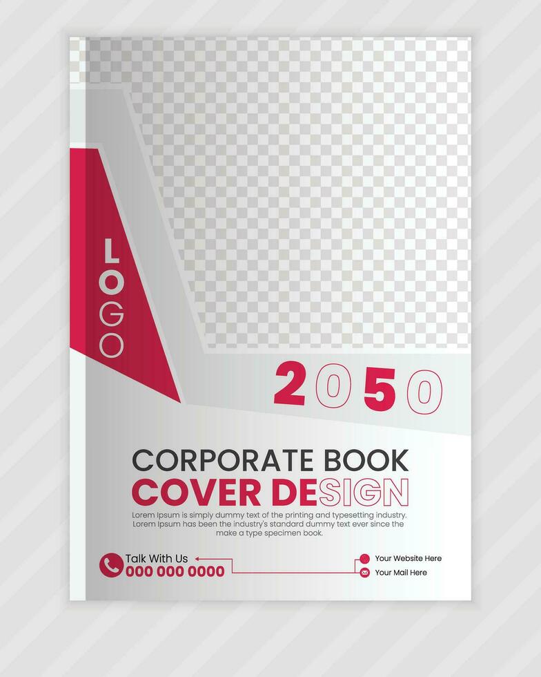 Vector corporate book cover design template and annual report design template