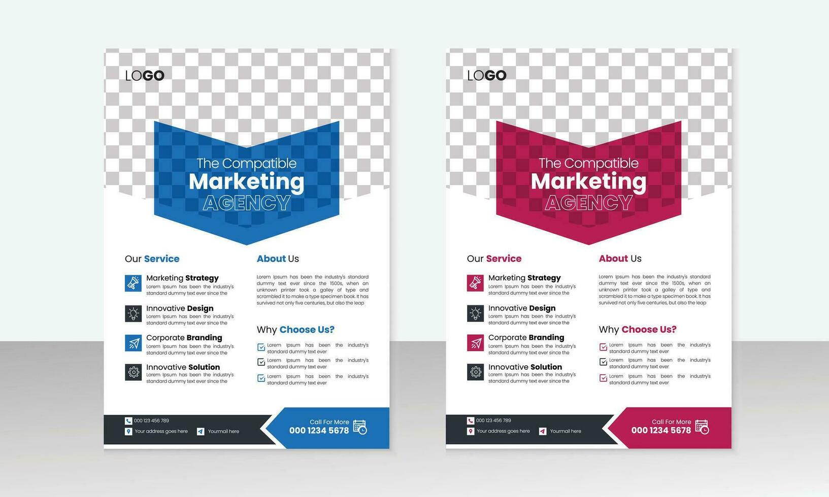 Creative Corporate and Business Flyer Brochure Template Design, abstract business flyer, and vector template design.