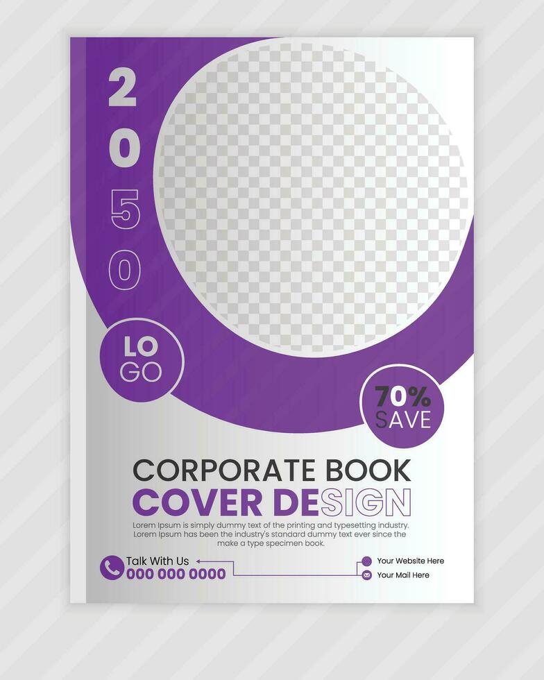 Vector corporate book cover design template and annual report design template