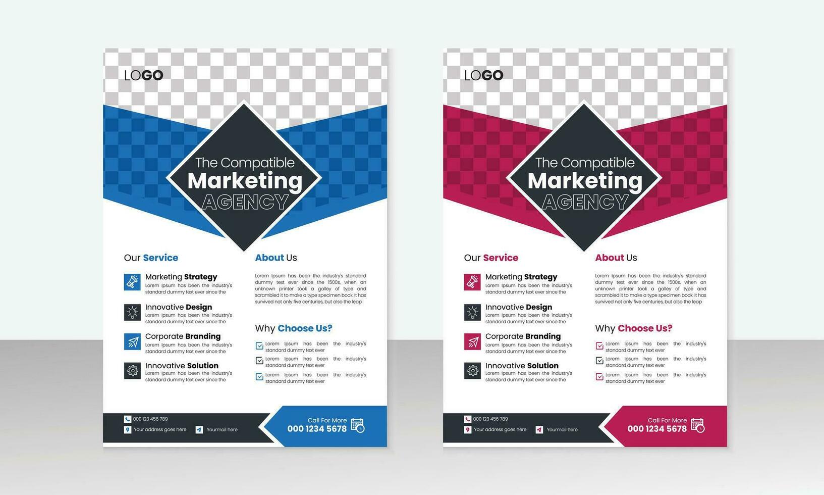 Creative Corporate and Business Flyer Brochure Template Design, abstract business flyer, and vector template design.