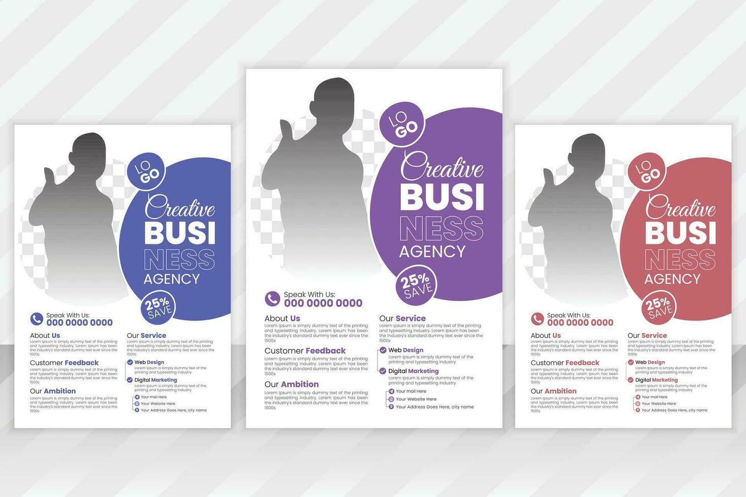 Creative Corporate and Business Flyer Brochure Template Design, abstract business flyer, and vector template design.