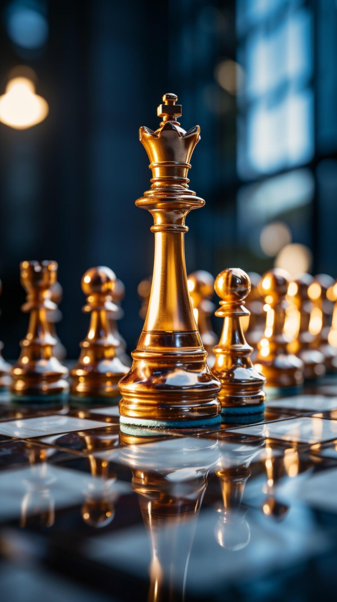 In the world of business, a chess piece symbolizes strategic financial  decisions Vertical Mobile Wallpaper AI Generated 31596898 Stock Photo at  Vecteezy