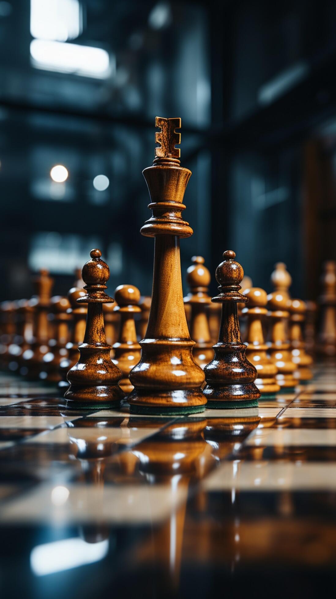 In the world of business, a chess piece symbolizes strategic financial  decisions Vertical Mobile Wallpaper AI Generated 31596907 Stock Photo at  Vecteezy