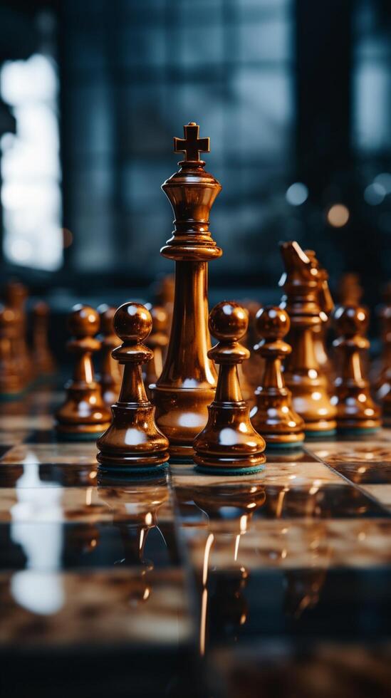 Chess, a metaphor for a businessmans game plan, strategy, and tactical  prowess Vertical Mobile Wallpaper AI Generated 31596788 Stock Photo at  Vecteezy