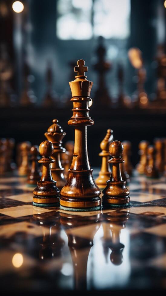 Chess, a metaphor for a businessmans game plan, strategy, and tactical