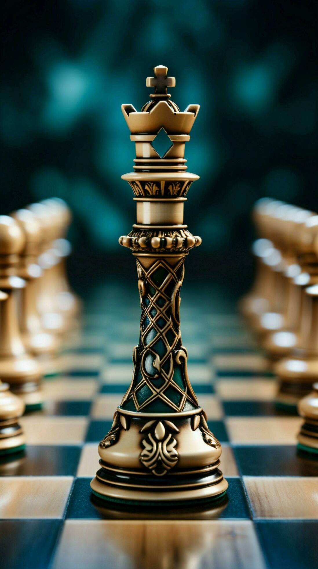 Premium AI Image  Chess embossed on a piece controlled by a hands  calculated action Vertical Mobile Wallpaper