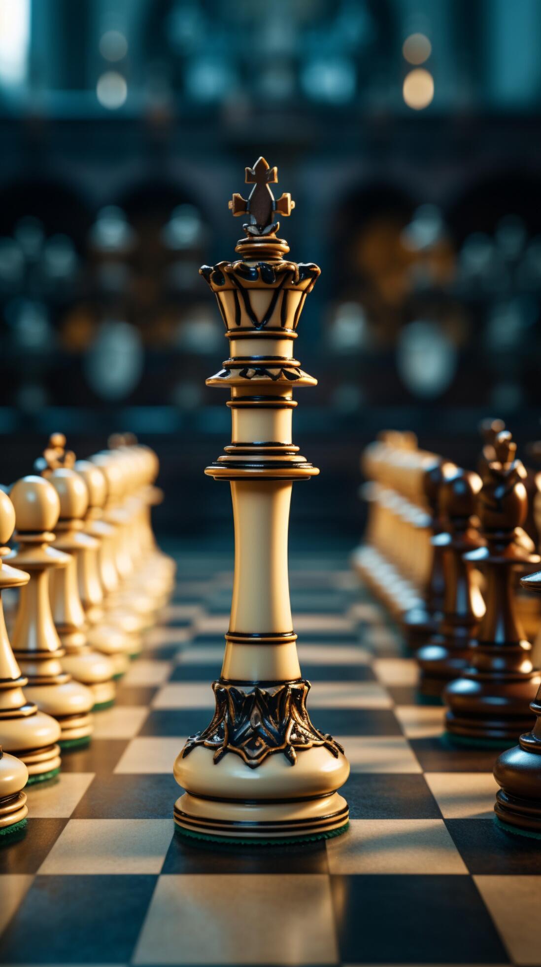 In the world of business, a chess piece symbolizes strategic financial  decisions Vertical Mobile Wallpaper AI Generated 31596906 Stock Photo at  Vecteezy