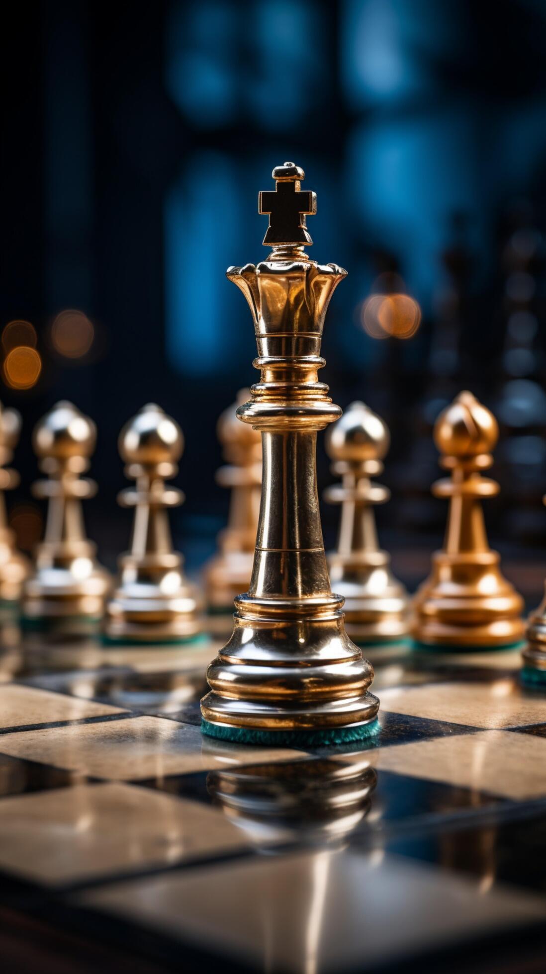 Premium AI Image  Closeup shot of the king chess piece leading