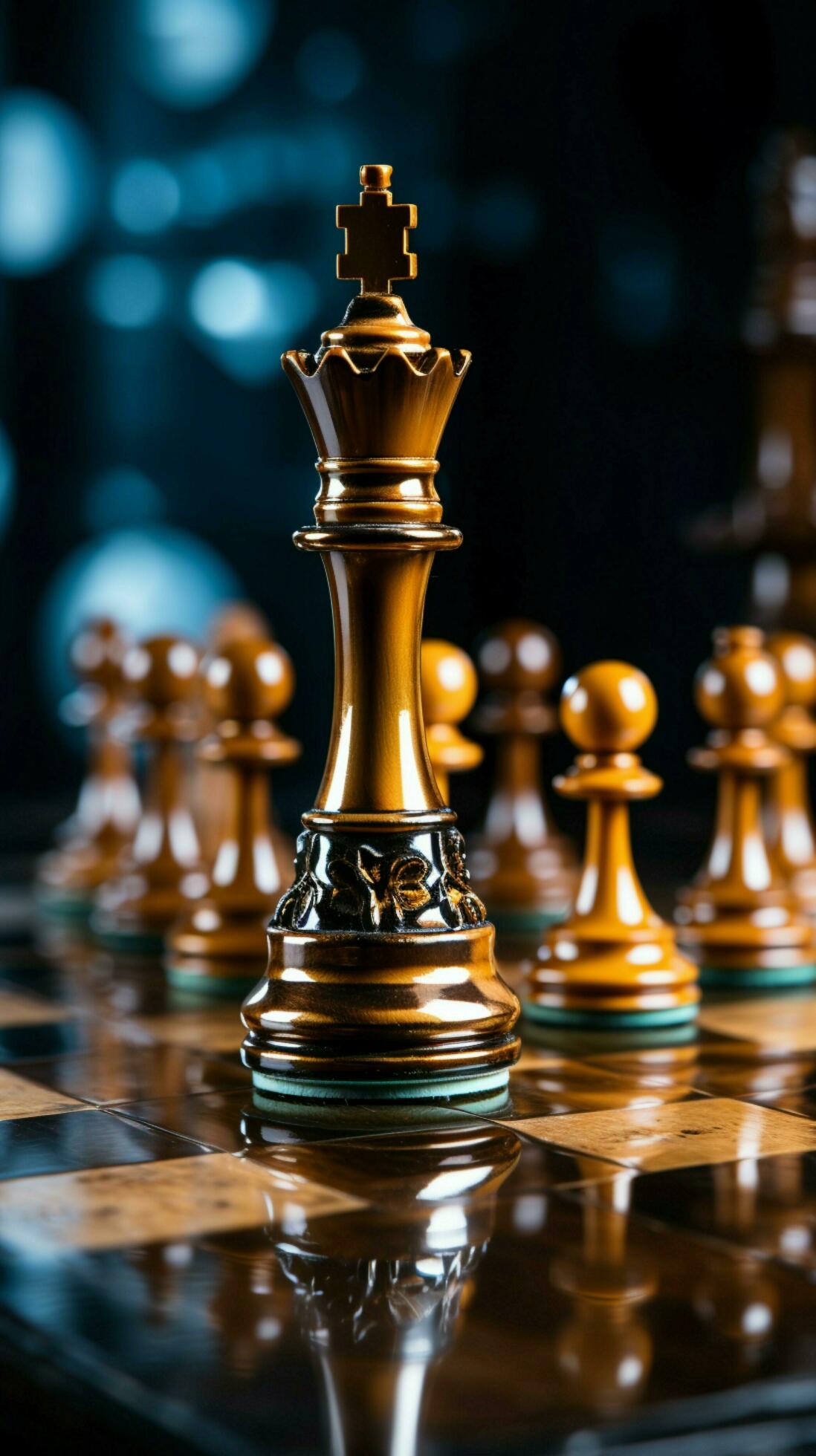 In the world of business, a chess piece symbolizes strategic financial  decisions Vertical Mobile Wallpaper AI Generated 31596898 Stock Photo at  Vecteezy