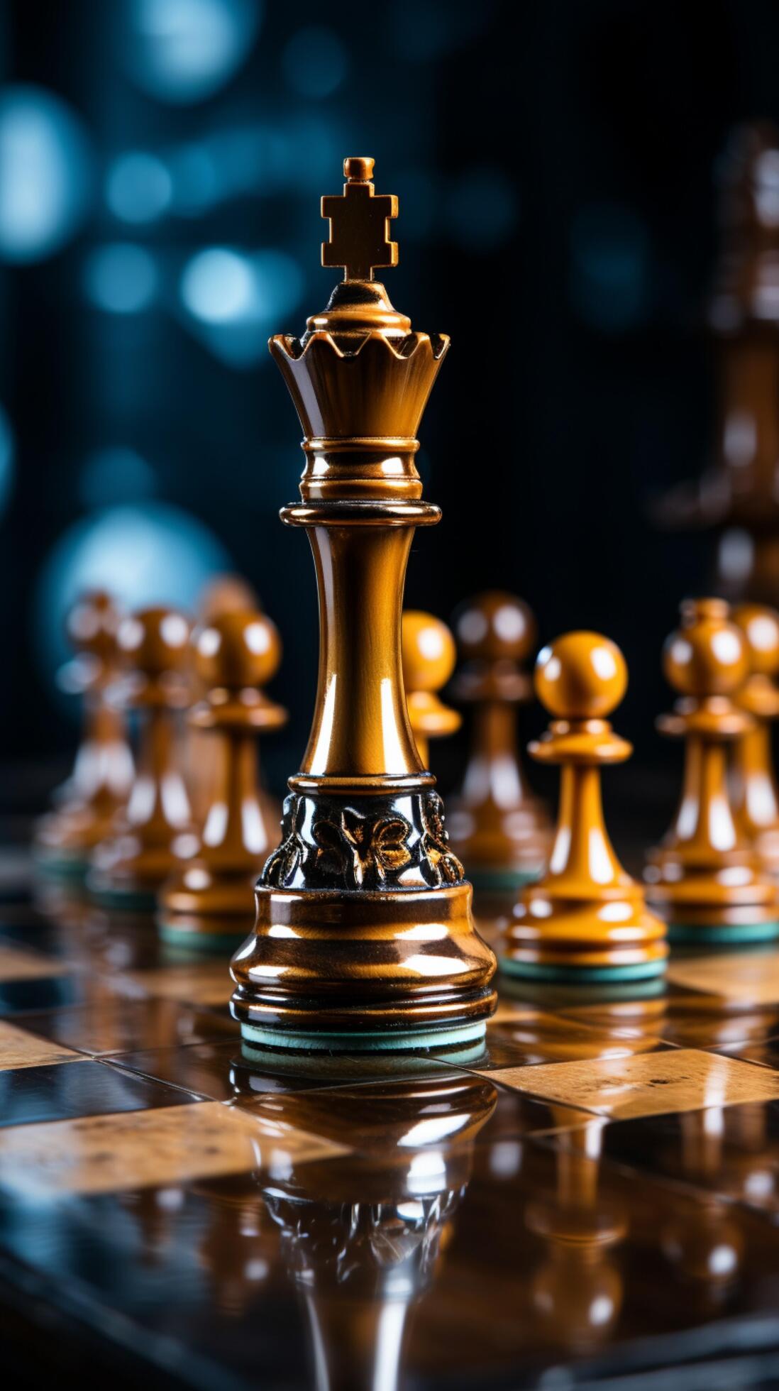 In the world of business, a chess piece symbolizes strategic financial  decisions Vertical Mobile Wallpaper AI Generated 31596907 Stock Photo at  Vecteezy