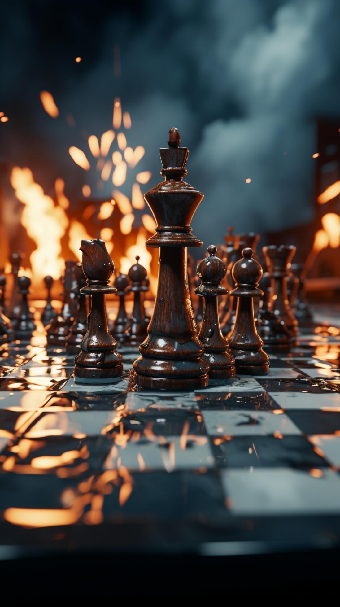 The concept of a fierce chess battle sparks creative and strategic