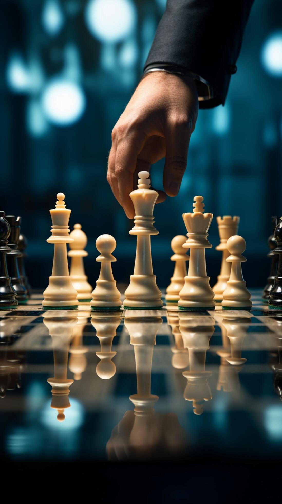 A skilled hand deftly slides a chess piece marked Chess across Vertical  Mobile Wallpaper AI Generated 31597116 Stock Photo at Vecteezy