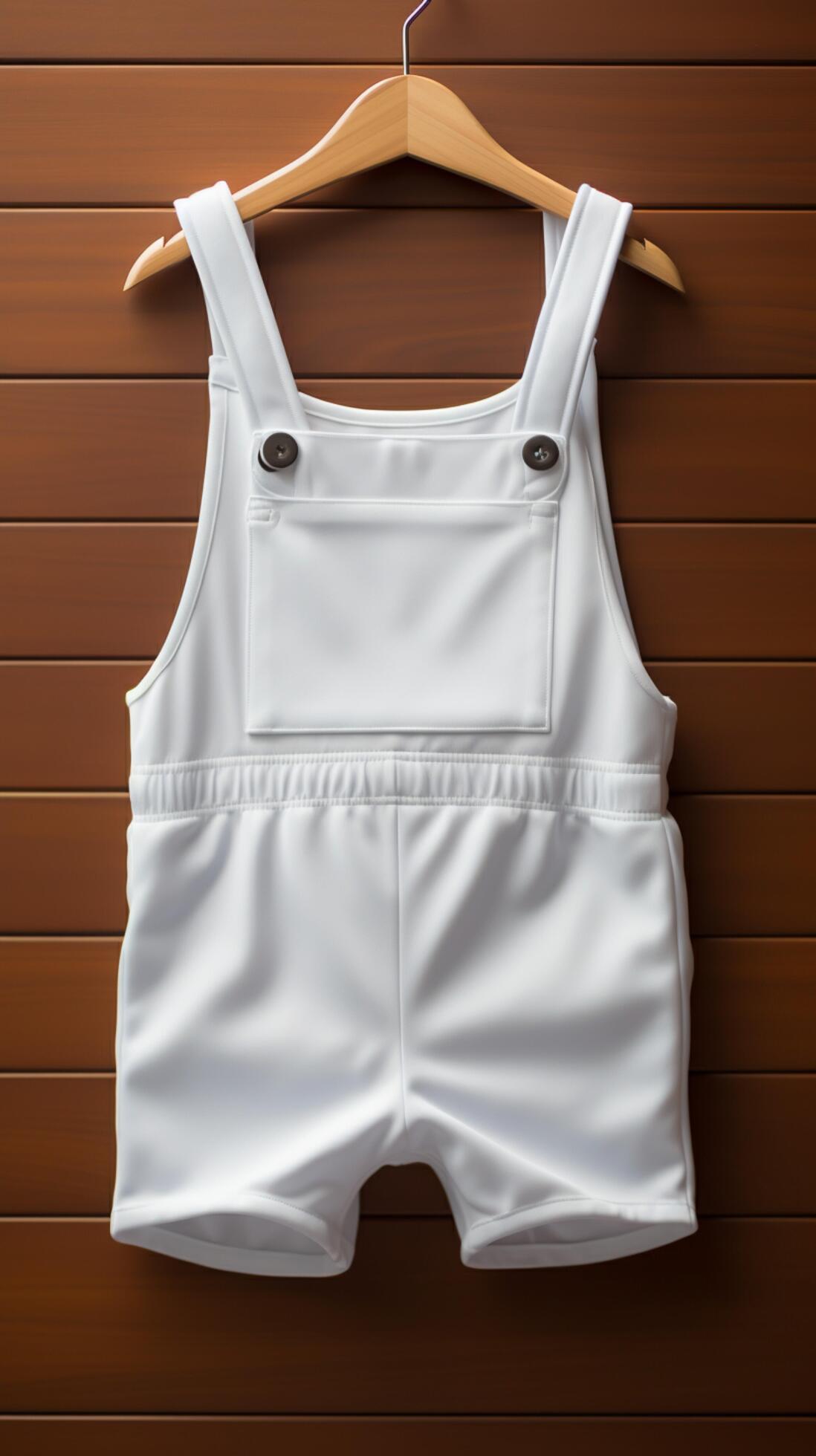 Minimalistic photos of a white baby romper for toddlers, perfect for