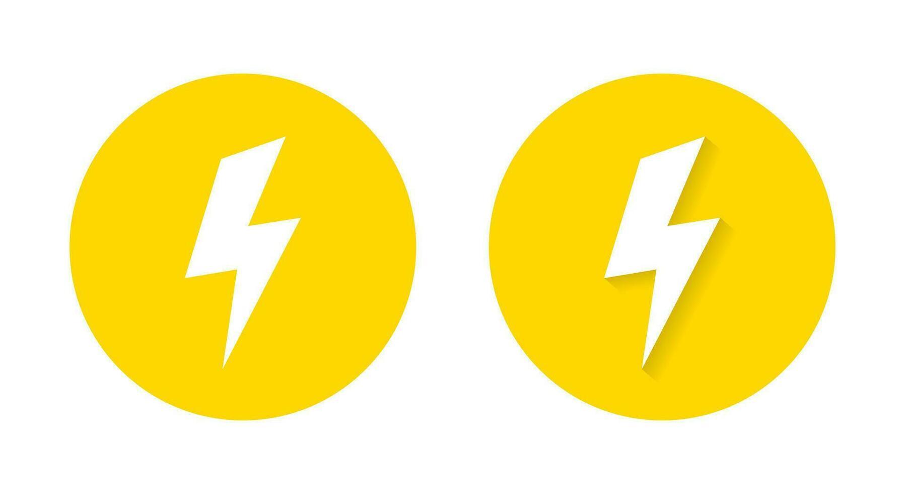 Lightning bolt icon vector in flat style. Thunderbolt, charge sign symbol