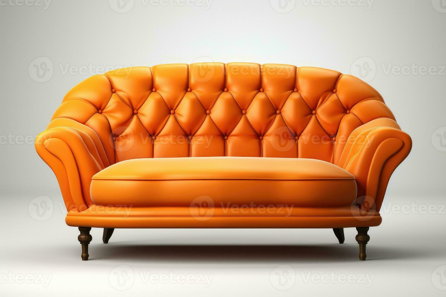 Clásico sofá como moderno mueble decoración ai generado foto