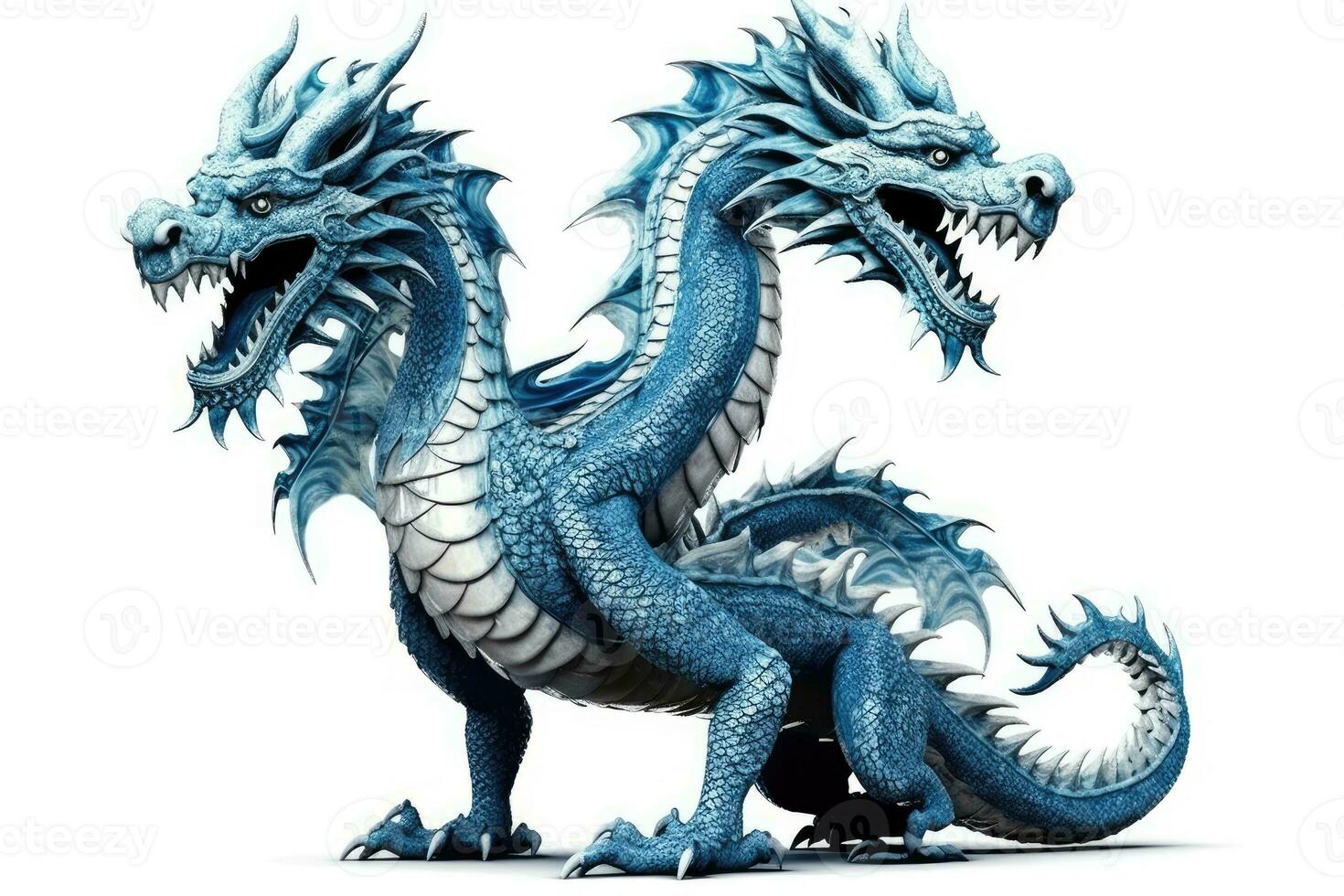 blue asian dragon chinese new year photo