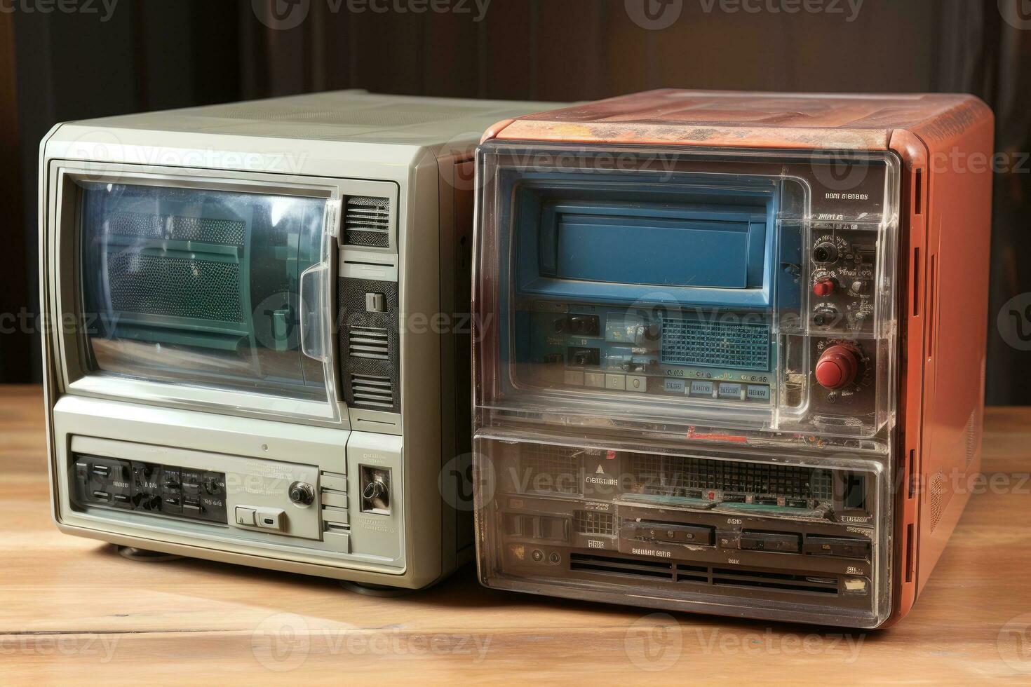 old electronic device retro style AI Generative photo