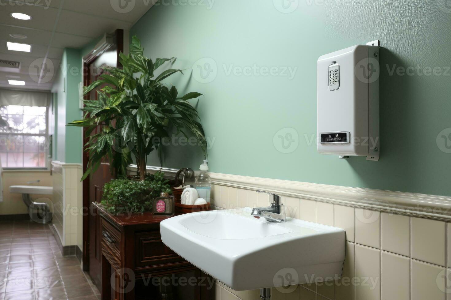 corner of the house where the Hand dryer is located professional advertising photography AI Generated photo