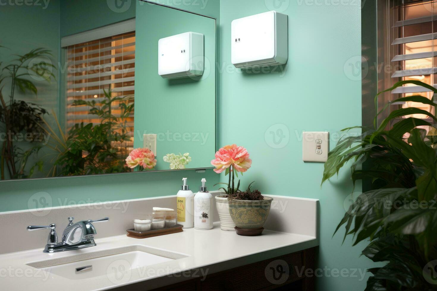 corner of the house where the Hand dryer is located professional advertising photography AI Generated photo