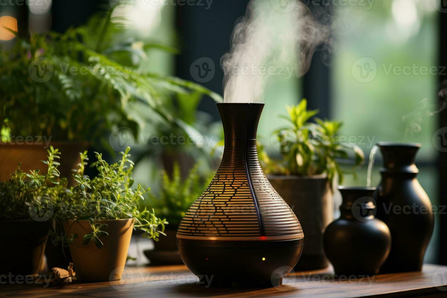 aromatherapy with a diffuser emitting steam professional advertising photography AI Generated photo