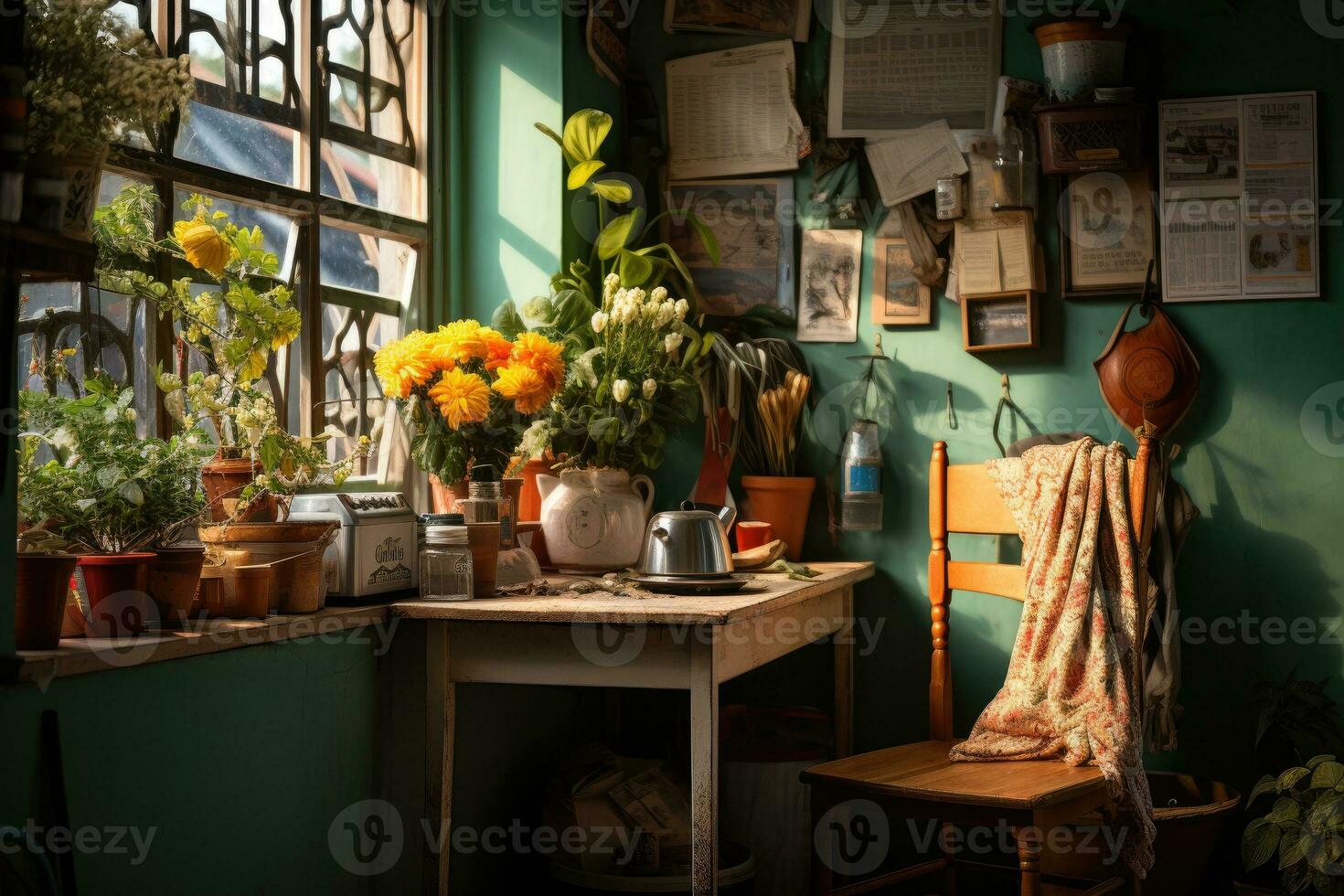 corner of the house where the dirty laundry is located professional advertising photography AI Generated photo