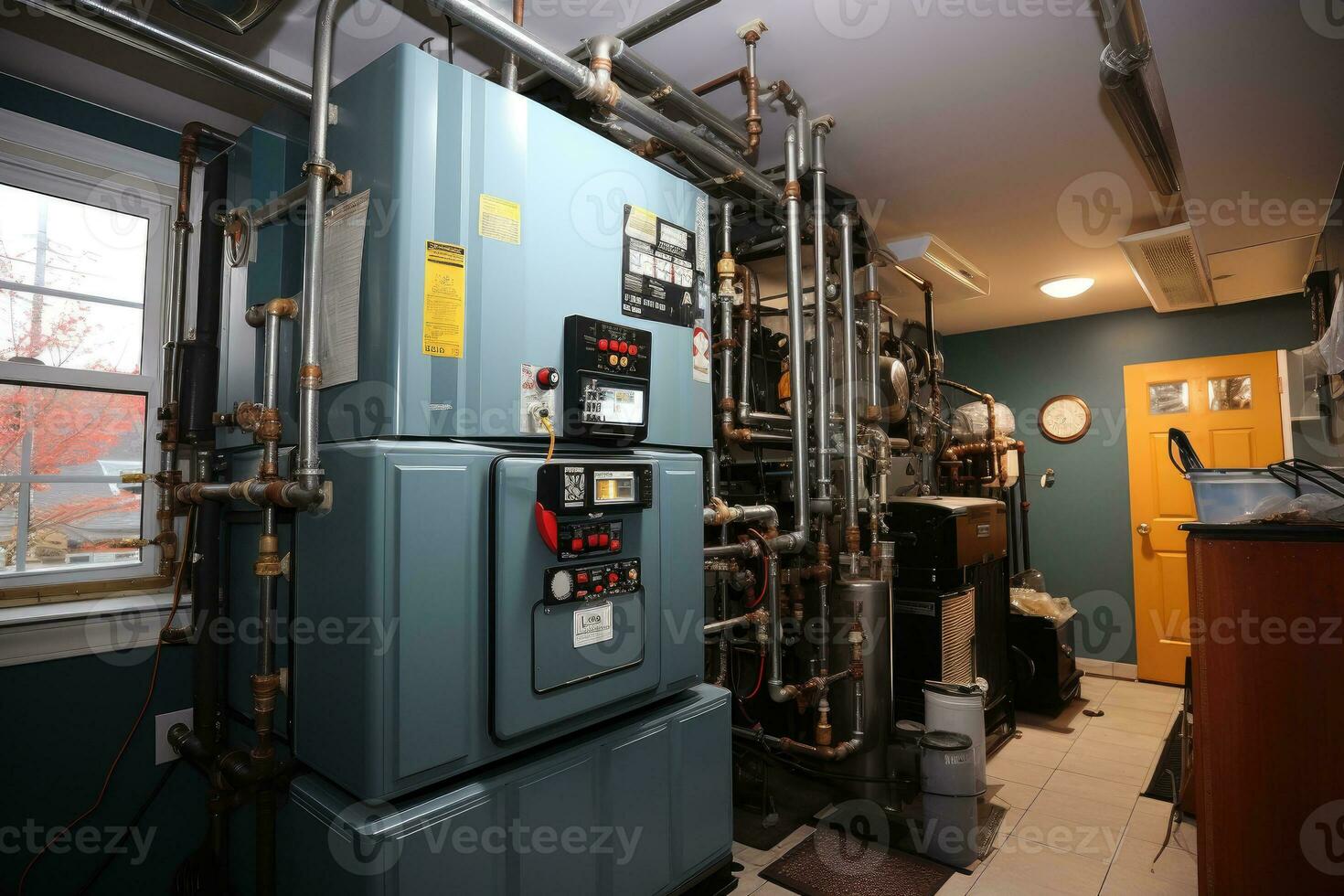 corner of the house where the water heater is located professional advertising photography AI Generated photo