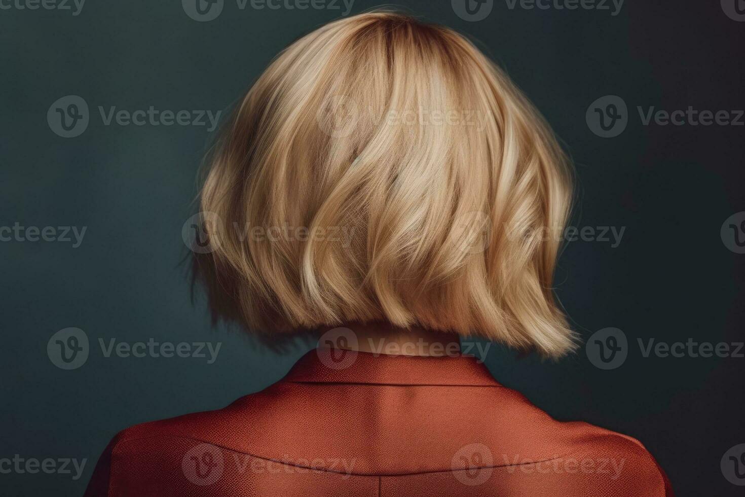 women bob hairstyle look from back professional advertising photography AI Generated photo