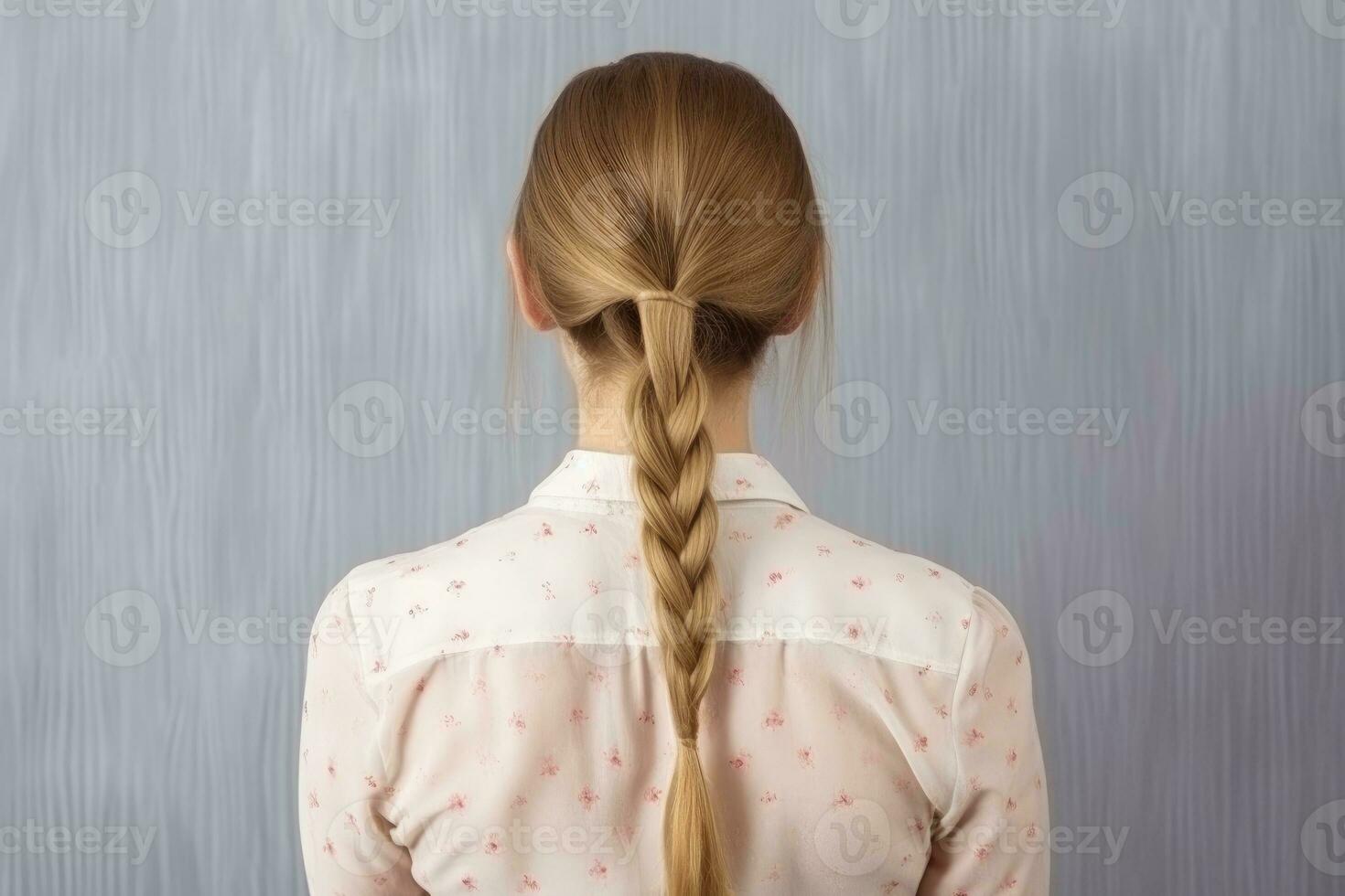 women pigtails hairstyle look from back professional advertising photography AI Generated photo