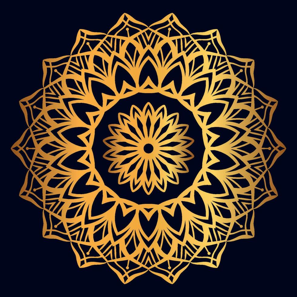 Simple golden mandala vector illustration