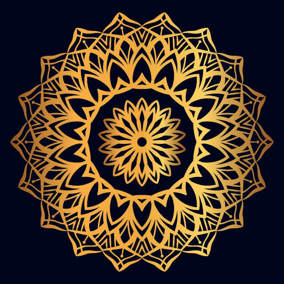 Simple golden mandala vector illustration