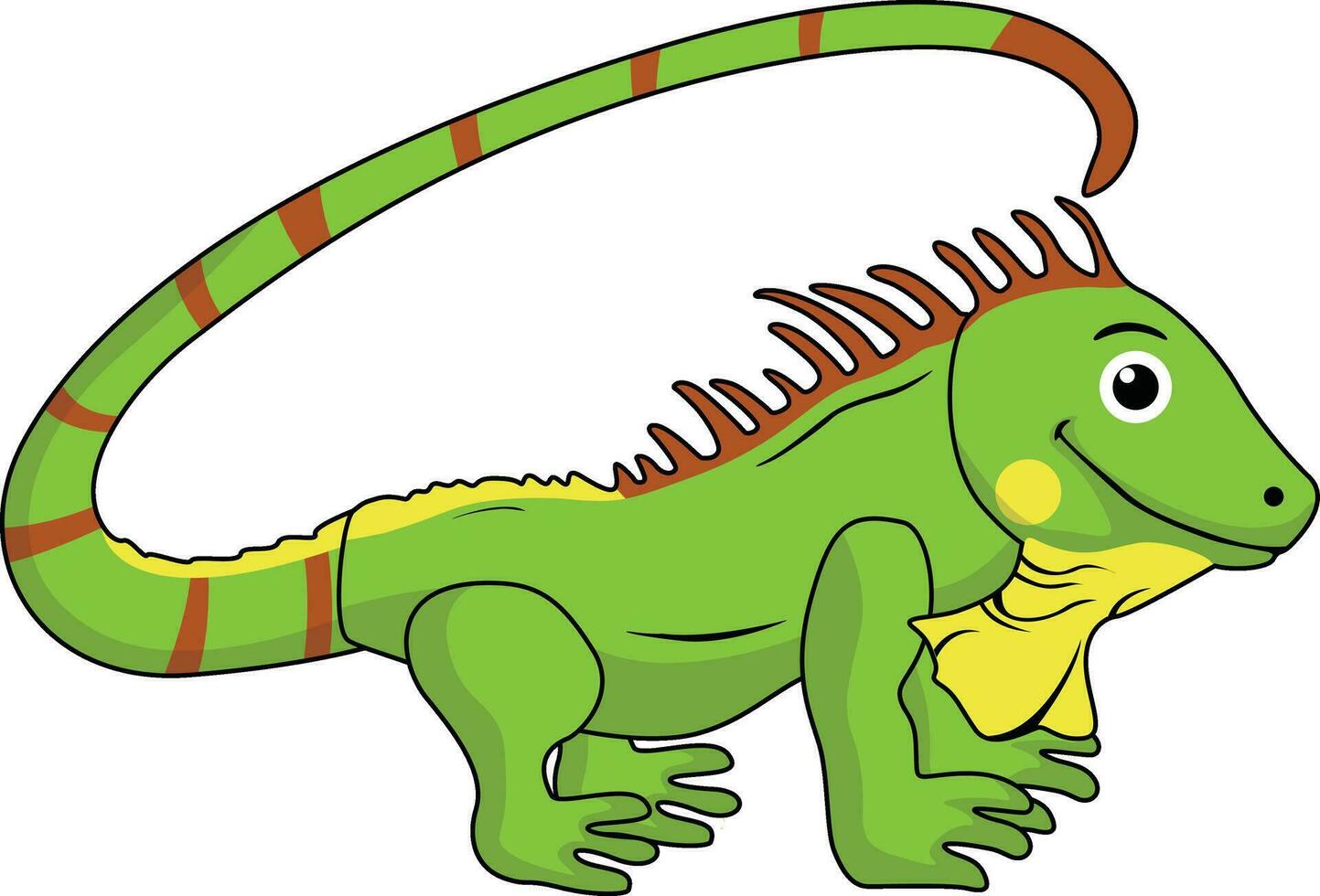 Very cool green iguana design vector