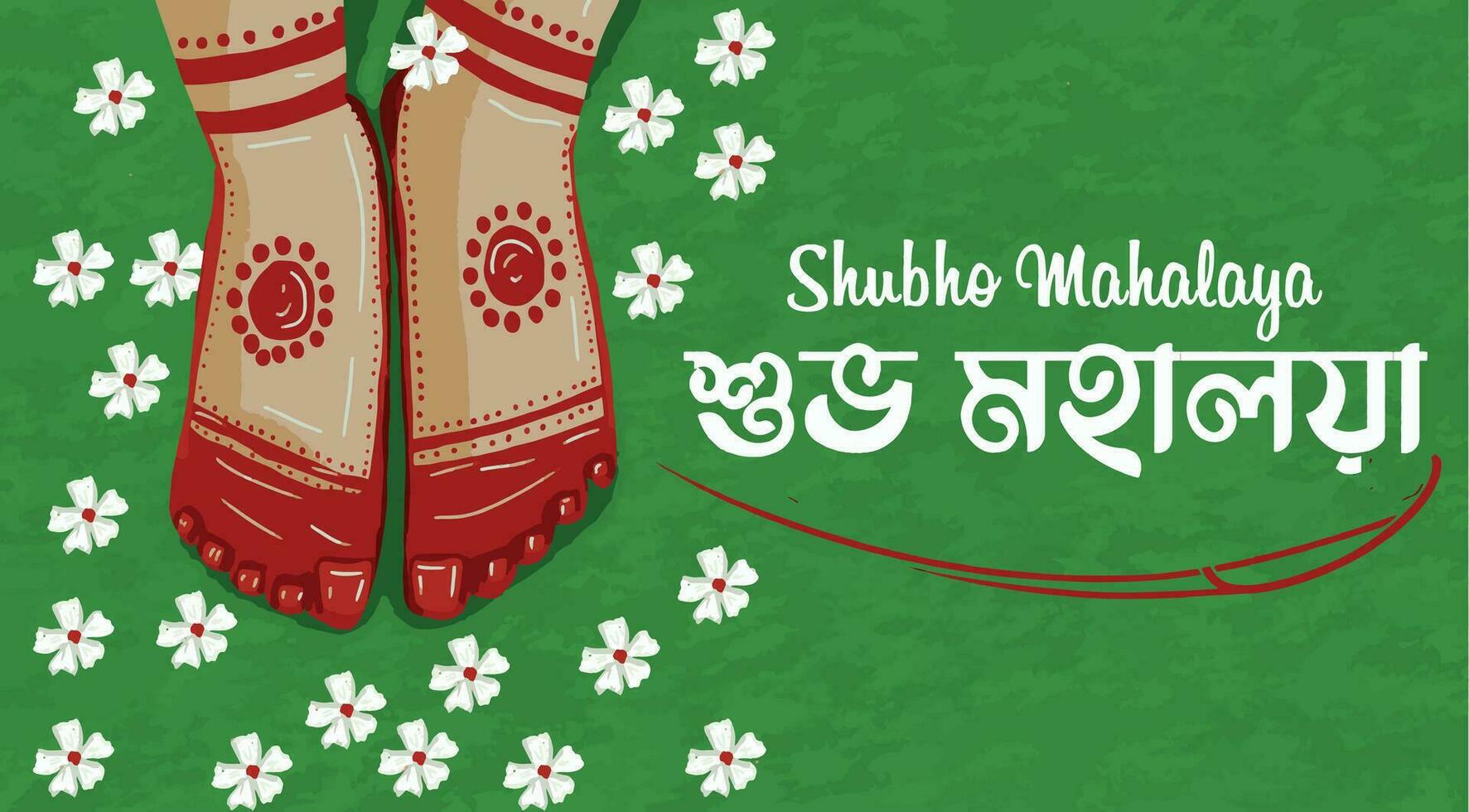 Happy Mahalaya background. Cultural Holidays Festivities, Happy Mahalaya poster.This captivating illustration poster captures the essence of Shubho Mahalaya, vector