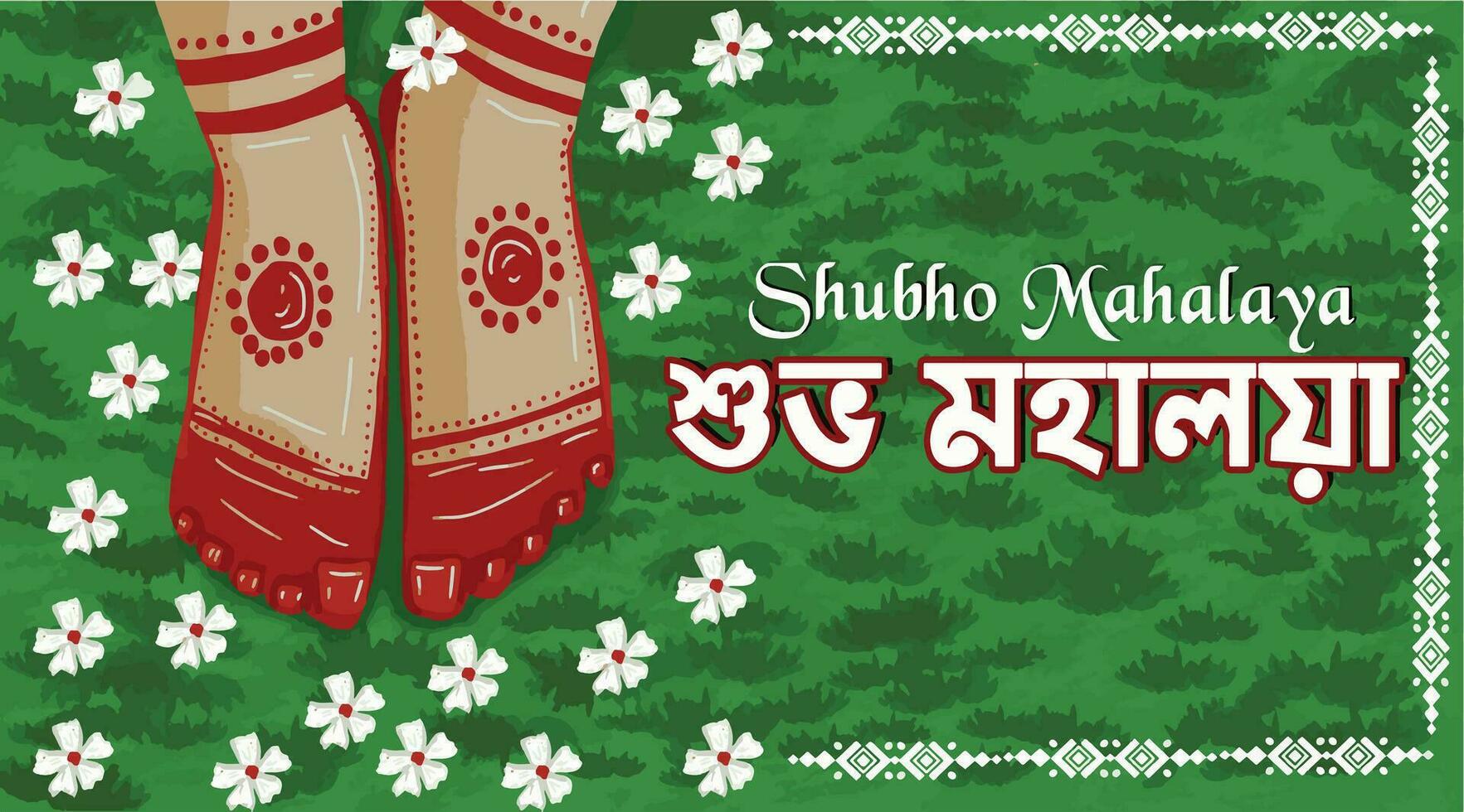 Happy Mahalaya background. Cultural Holidays Festivities, Happy Mahalaya poster.This captivating illustration poster captures the essence of Shubho Mahalaya, vector