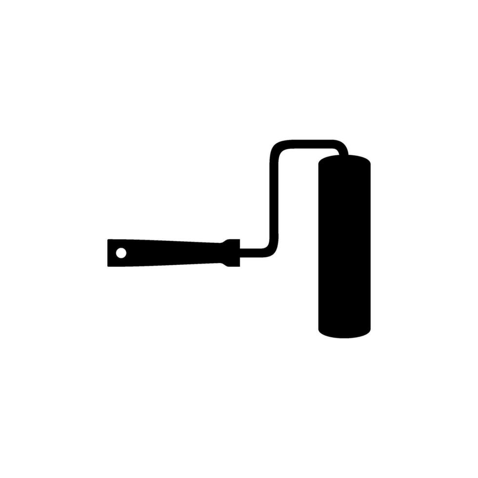 Paint Roller Silhouette, can use for Logo Gram, Pictogram, Apps, Art Illustration, Website or Graphic Design Element. Vector Illustration