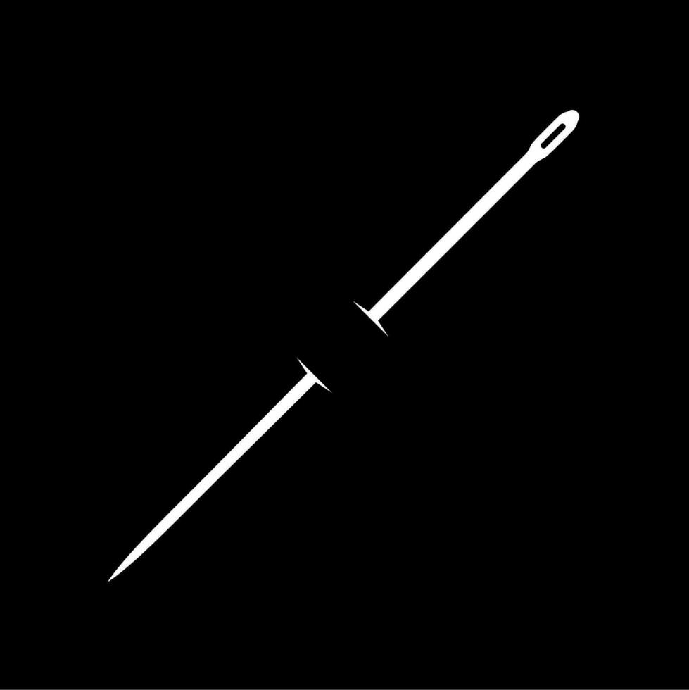 Needle Silhouette, can use for Art Illustration, Logo Gram, Logo Type, Pictogram, Website, Apps, or Graphic Design Element. Vector Illustration