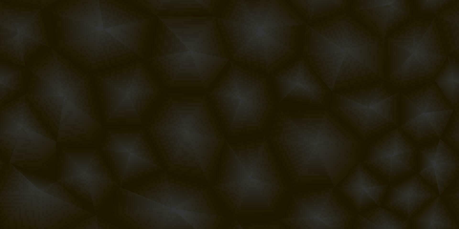 Crystal seamless background. Seamless background of faceted crystals. Black background made of triangles. Vector graphics