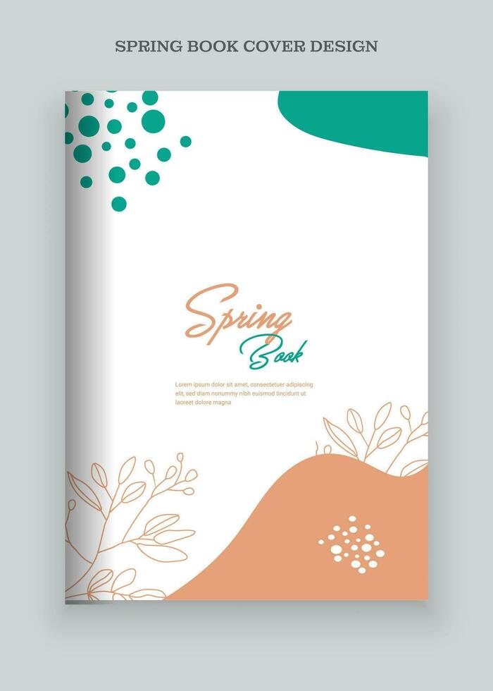 primavera libro cubrir diseño vector