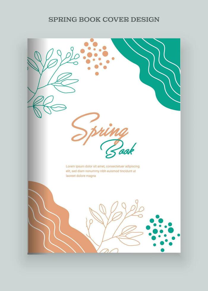 spring book cover design vector