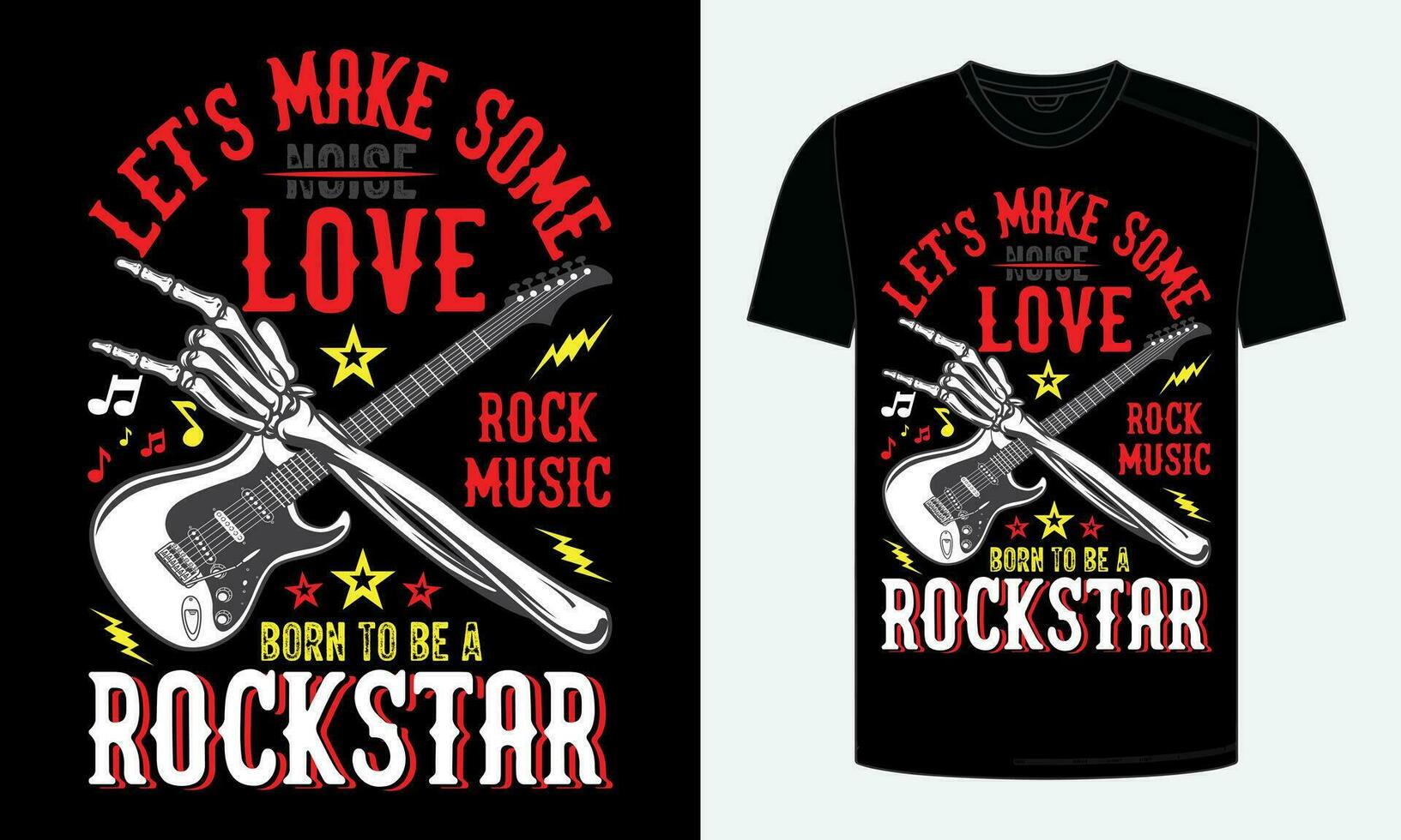 estrella de rock música t camisa diseño vector