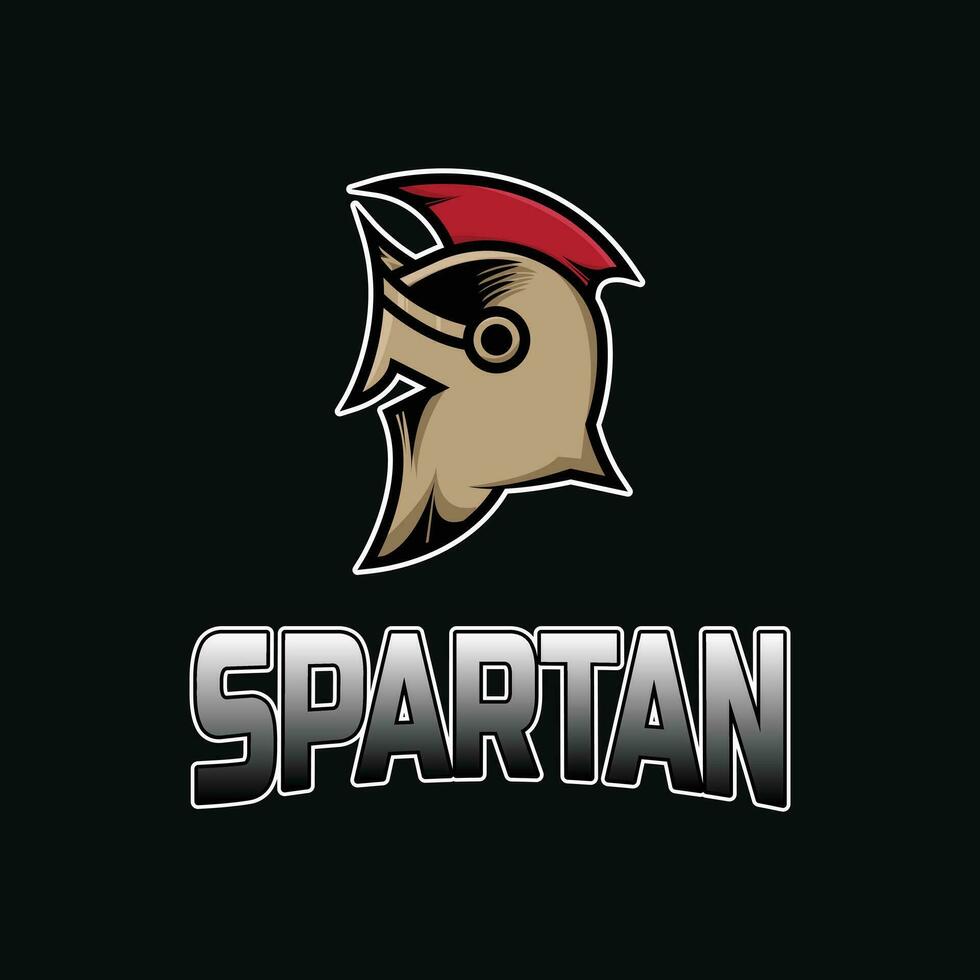 Spartan helmet logo design ideas vector