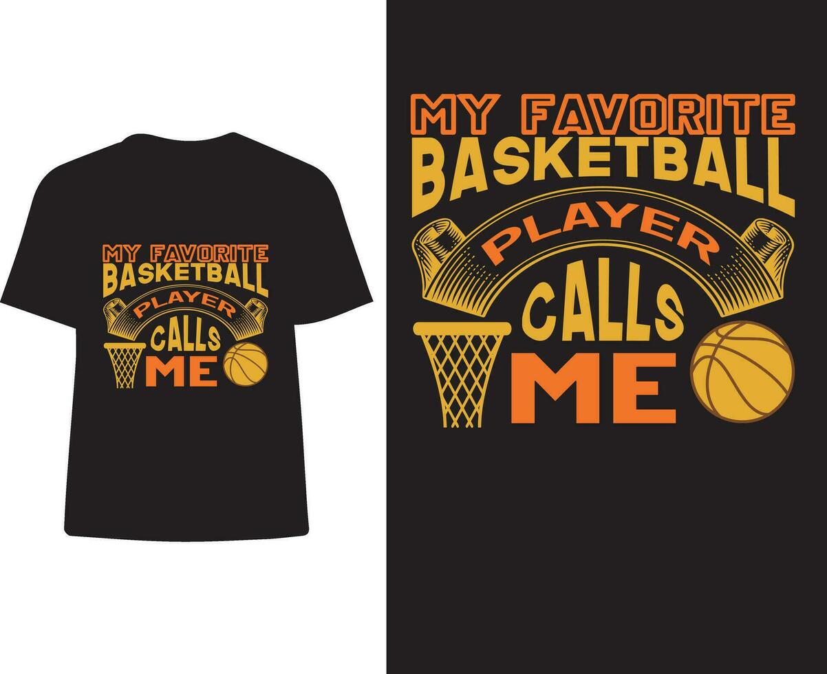 Basketball T-shirt Design vector
