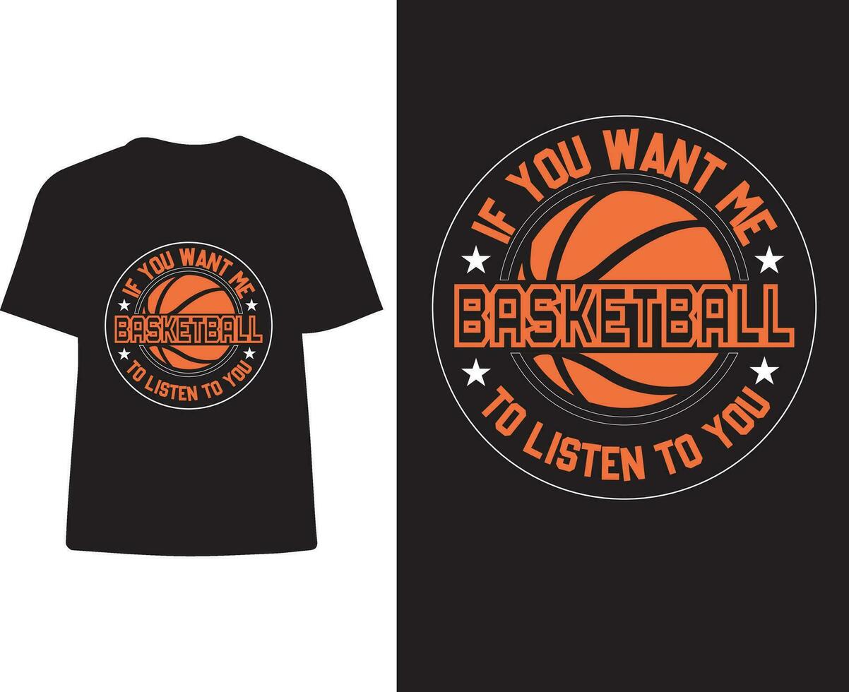 Basketball T-shirt Design vector