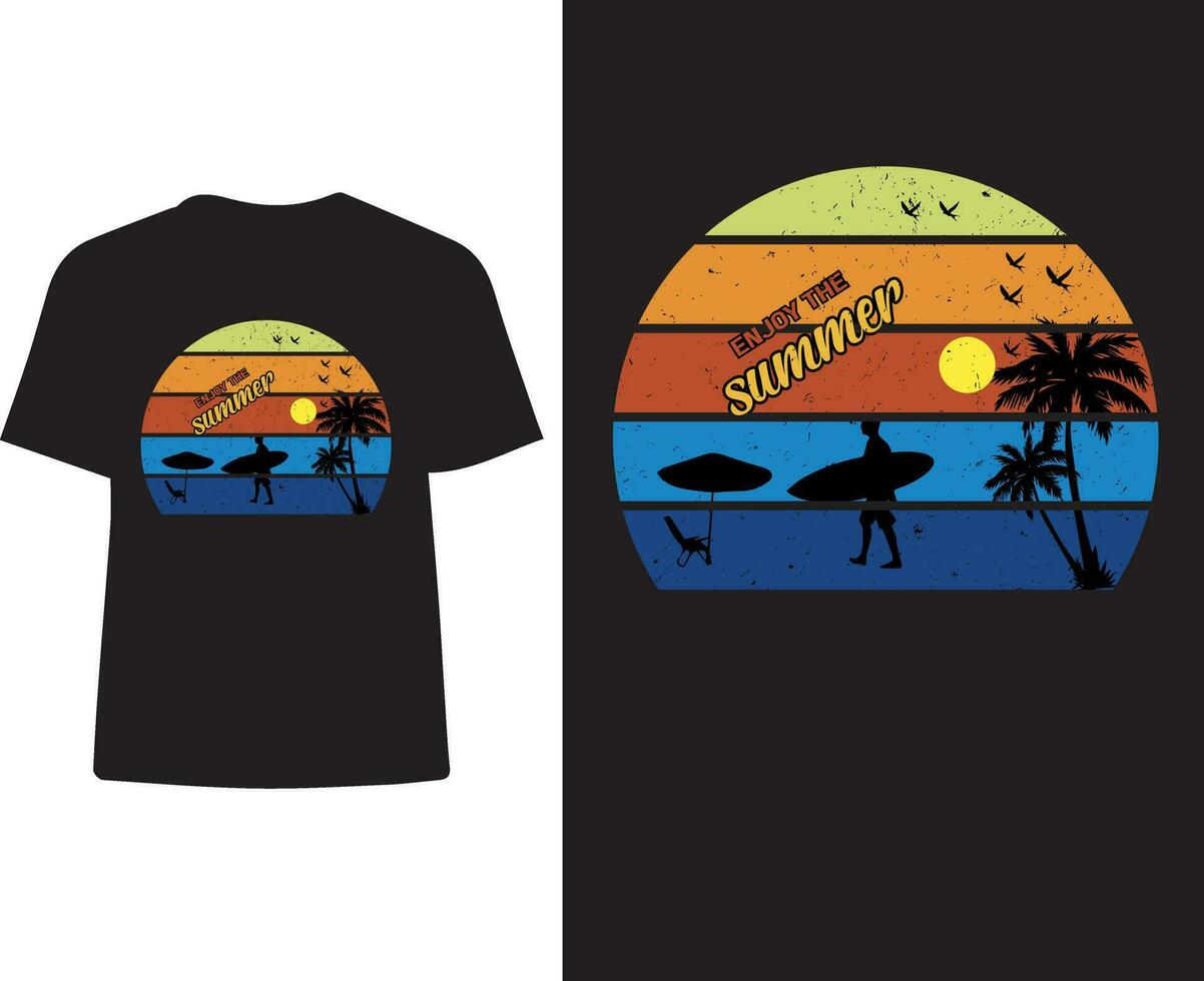 diseño de camiseta de verano vector